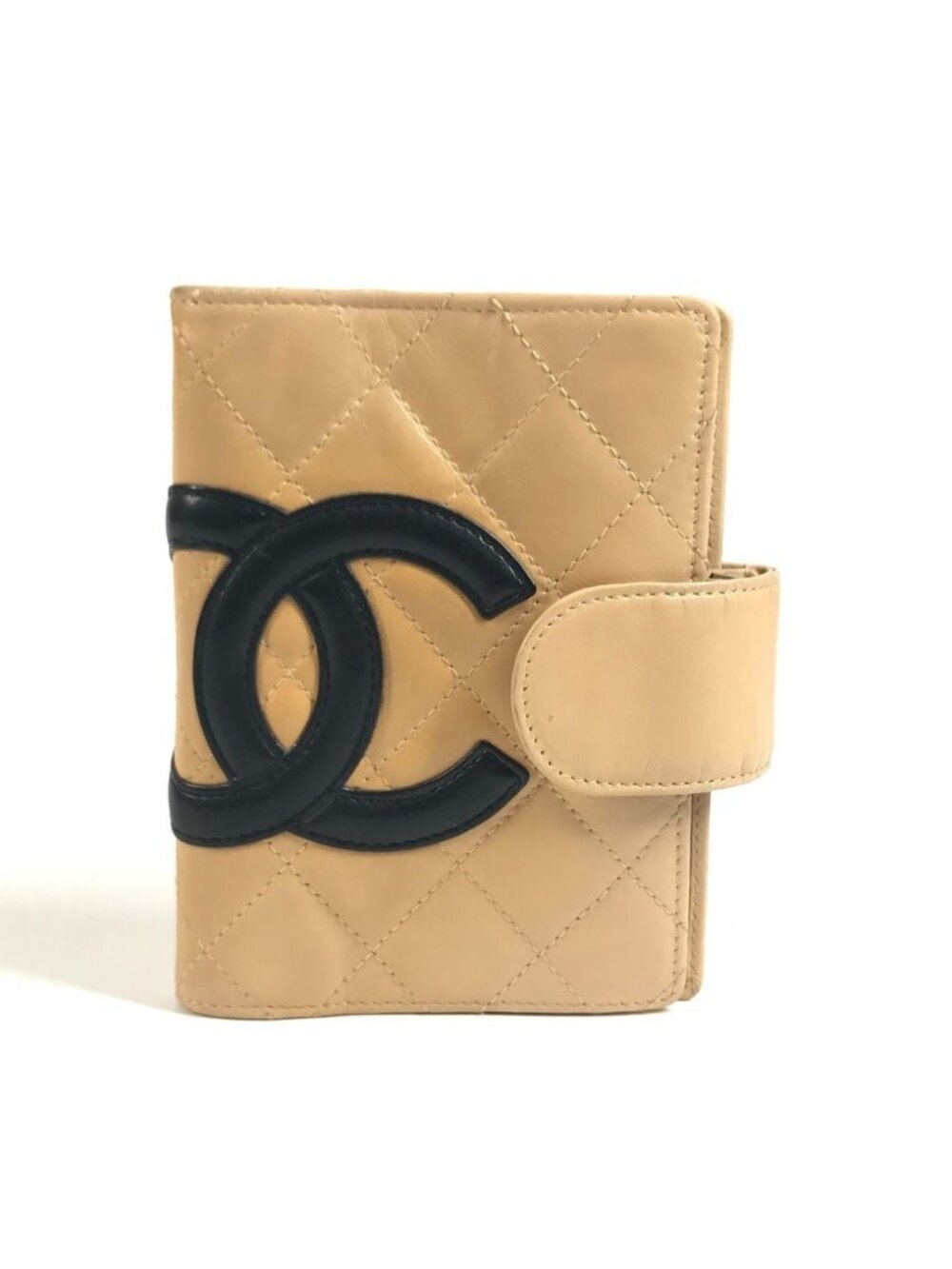 Chanel Notebook Cover CC Logo Leather Beige Agenda